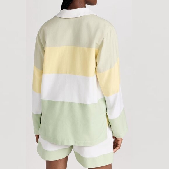 Rare Marrakshi Life Oversized Rugby Shirt NWT - Pastel Stripes - Picture 5 of 13